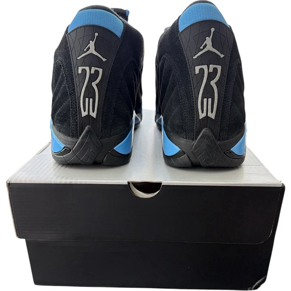 Air Jordan 14 Retro Black/University Blue (Style 48741-007) Size 11 1/2